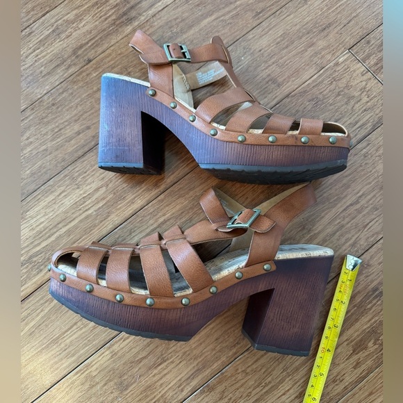 Korks Whitney Platform Strappy Sandals Women's Size 10 M Tan Brown - Picture 6 of 12
